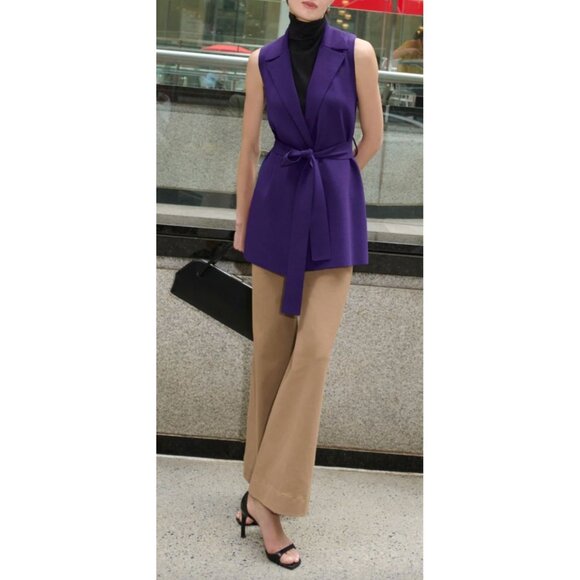 NWT MM LaFleur Anh Jardigan Knit Vest Purple Size XS $299 [jb] - Picture 3 of 11